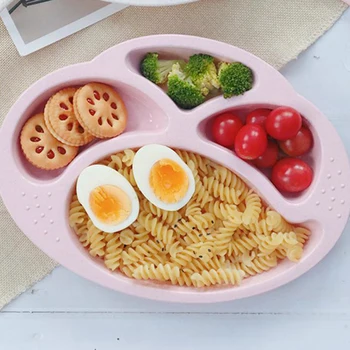 

Baby Bowl Children Plate Kids Tableware Baby Feeding Bowl Fruit Snack Sub-grid Dinner Plate Food Dishes Baby Plate