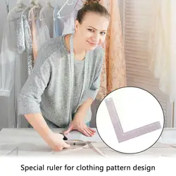 Règle en plastique en forme de L carré, 1 pièce, courbe française, couture, tailleur, bricolage, nouveaux outils de mesure professionnels, artisanat, G7M2 