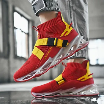 

New Blade Series Socks Sports Shoes Cushioning Running Shoes for Men Wearable Sole Professional Athletic Black Jogging Shoes