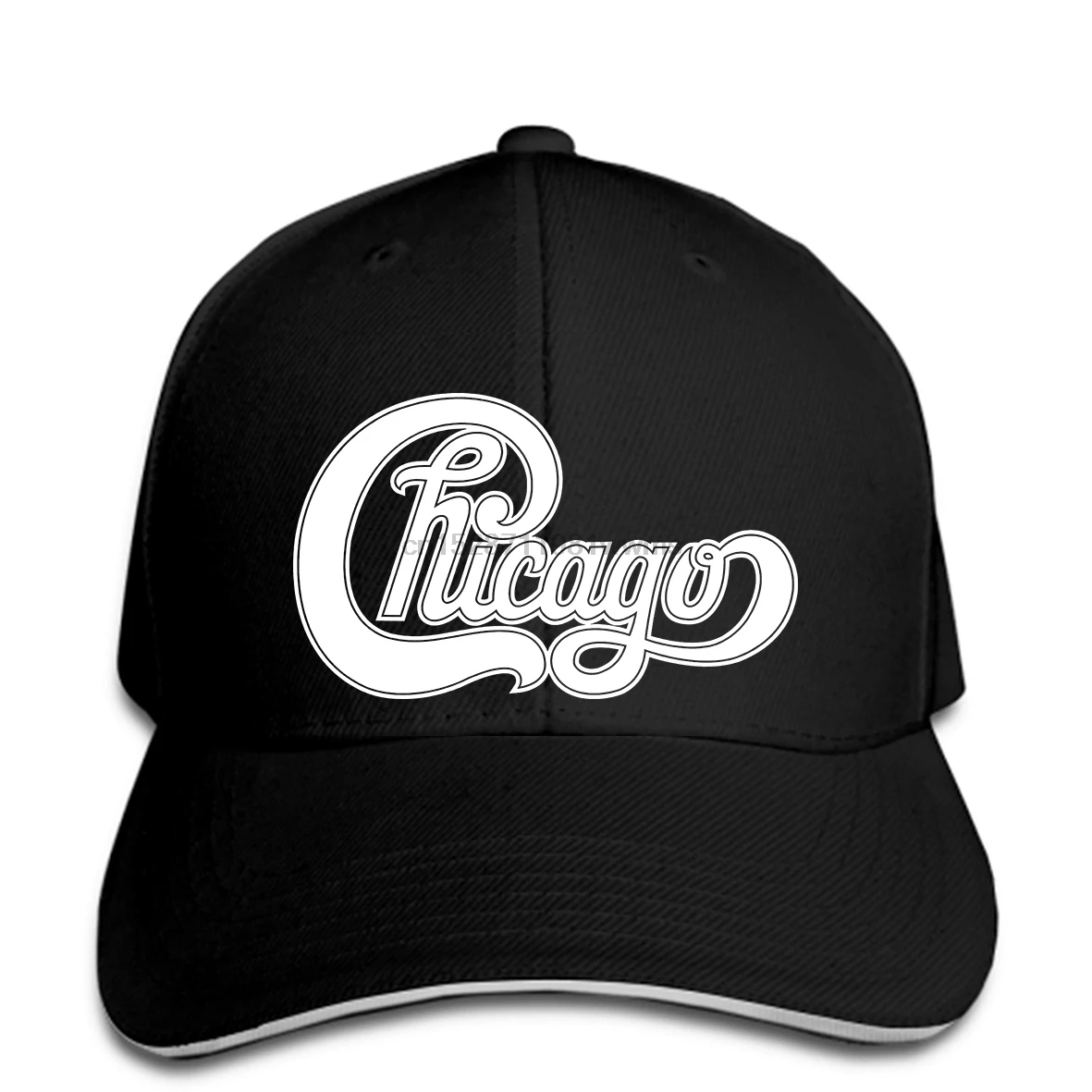 Chicago The Band Legend Мужская Новая Черно-белая бейсболка Мужская бейсболка