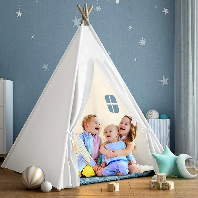 1.8m Children's Teepee Tent For Kids Indoor Outdoor Tipi Child Tent Play House Wigwam for Children 1