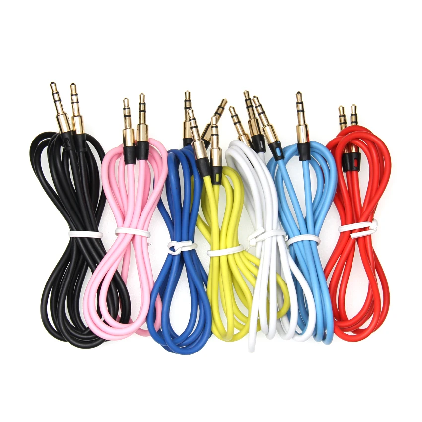 3 5mm Male to Male Audio Cable Jack Aux Cable For iPhone For Samsung Car MP3 4 Headphone Mobile Phone Speaker Aux Cord 100pcs
