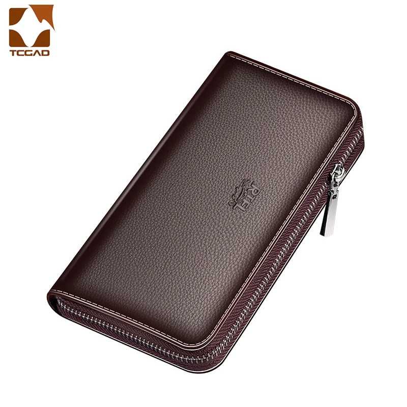 Men's Wallet Long Clutch Bag Billeteras Para Hombre Mens Wallet Three Fold  Coin Purse Man Purse Leather Luxury Wallet For Men - Wallets - AliExpress