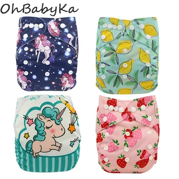 

Ohbabyka Washabe Reusable Baby Pocket Diapers Cover Suede Cloth Diaper One Size Adjustable Potty Training Pants Baby Shower Gift