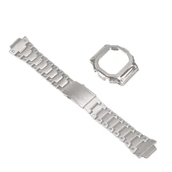 

Stainless Steel Wristband Strap Watch Case Set for GW-S5600 GW-M5600 Series
