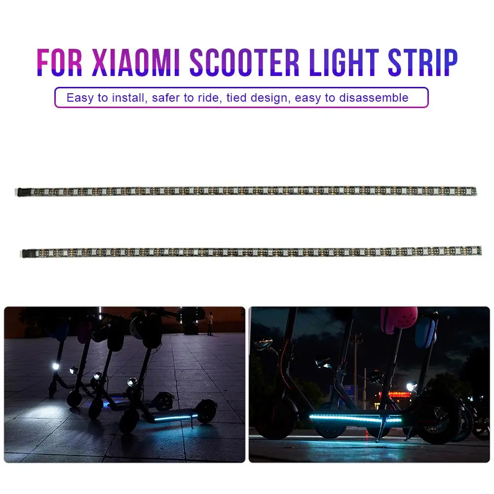 

2pcs AA Battery Powered Electric Scooter Durable Colorful Strip Light Suitable for Xiaomi M365 / M365 Pro Chassis Decoration