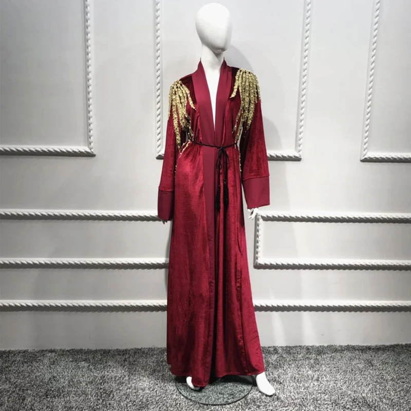 Абая для женщин Кафтан бархат абабая Турция мусульманский хиджаб платье Катара Рамадан кафтан марокаин халат Дубай турецкая исламская одежда