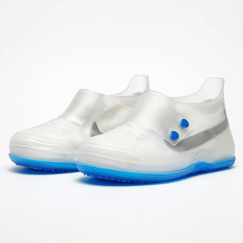 Водонепроницаемый чехол для обуви для мужчин и женщин нескользящий непромокаемый чехол для обуви эластичные многоразовые резиновые Сапоги Галоши ME512 - Цвет: Синий