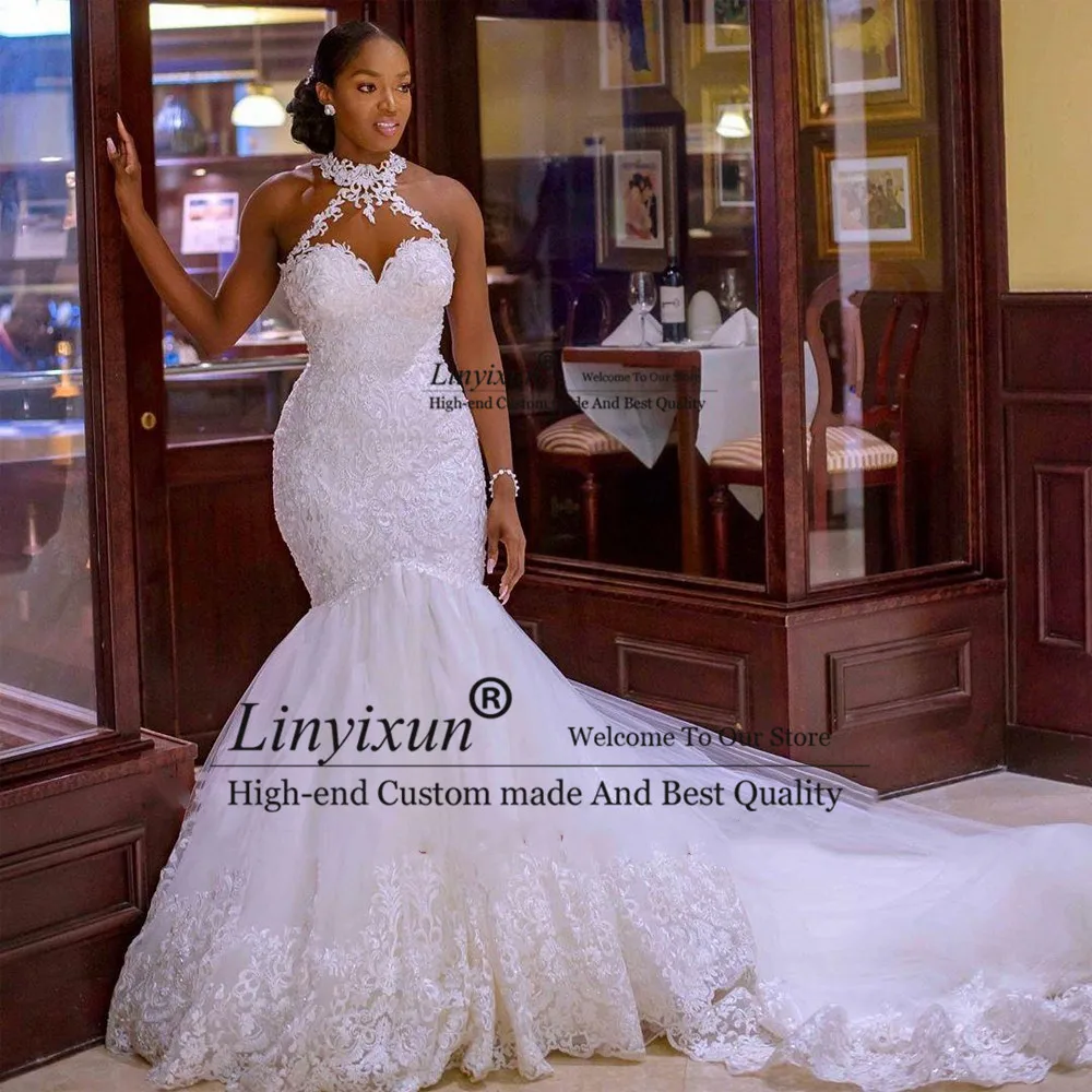 2020 арабское Aso Ebi винтажное кружевное свадебное платье с бисером прозрачная