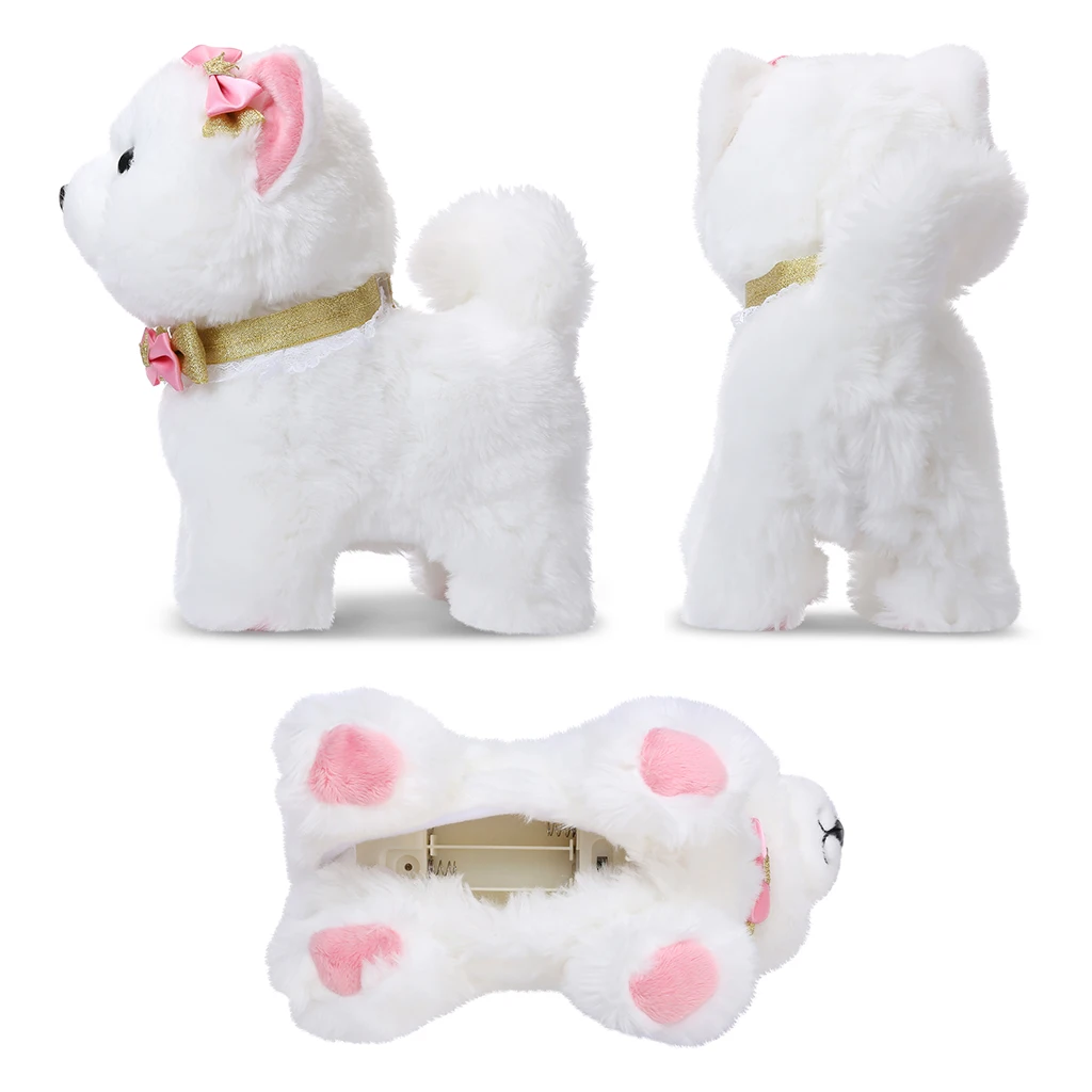 Shinehalo ходячий лай щенок игрушка для собак Электрический плюшевый собачий плюшевый интерактивный плюшевый игрушки с пультом дистанционного управления поводок Подарочная игрушка