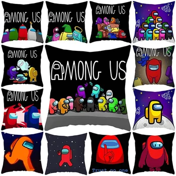 

16 Types Cartoon Among Us Pattern Throw Pillow Single Side Printing Square Pillowcase Home Decoration Car Sofa Cushion Cover