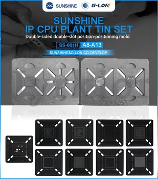 

G-Lon 601H Double Side Use Slot Position Motherboard BGA Reballing Stencil Plant Tin Platform For iPhone CPU A13 A12 A11 A10 A9