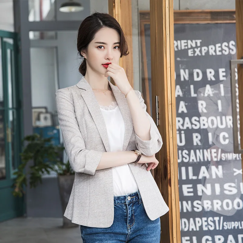 

Korean-style Suit Jacket Women's New Style Spring And Summer Wear Half-sleeve Shirt CHIC Suit Leisure Suit/