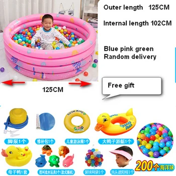 

OUZEY Thickened children's pool Round Inflatable pool Safety frame Floating Thickened Ocean Ball Infant Pool Water play