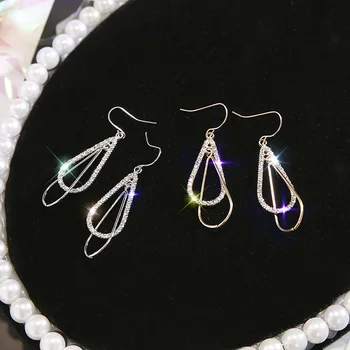 

V-93 New Korea Exaggerated Geometric Water Drop Earrings Long Personality Dangle Earrings for Women 2020 Fashion Jewelry Earings