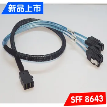 

New MINI SAS Line SFF-8643 Turn 4SATA One Drag Four Array Card Connected Hard Disk Data Cable 1 Meter Elbow