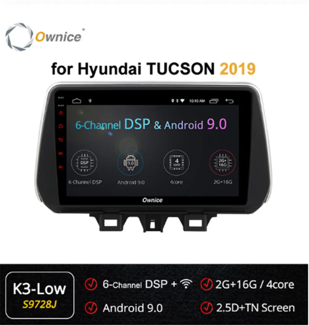 Автомагнитола Ownice для hyundai New Tucson IX35 2018 2019 4G LTE 360 панорама DSP SPDIF GPS Navi Android 9 0 |