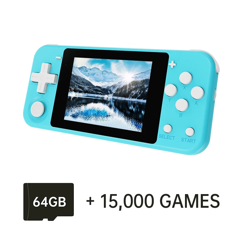 POWKIDDY Q90 3-inch IPS screen Handheld console dual open system game console 16 simulators retro PS1 kids gift 3D new games 