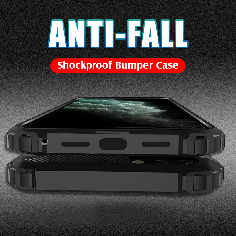 

Luxury Shockproof Armor Case Cover On The For IPhone 11 Pro XR X XS Max Bumper Case For IPhone 8 7 6 6s Plus Soft Back Case