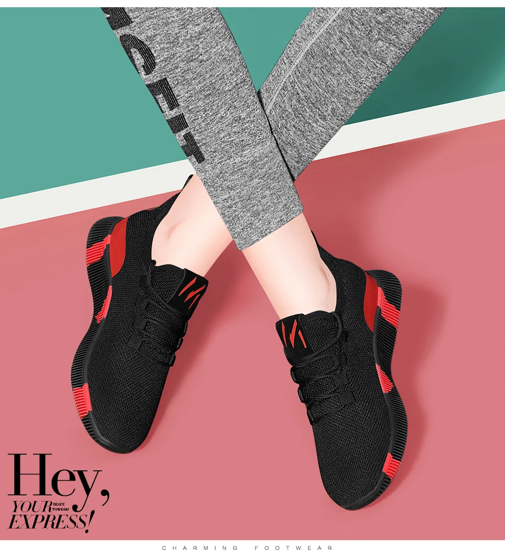 Guciheaven/брендовая Новая летняя Вулканизированная женская обувь; женские Прогулочные кроссовки на шнуровке; цвет черный, красный, черный, фиолетовый; два вида цветов