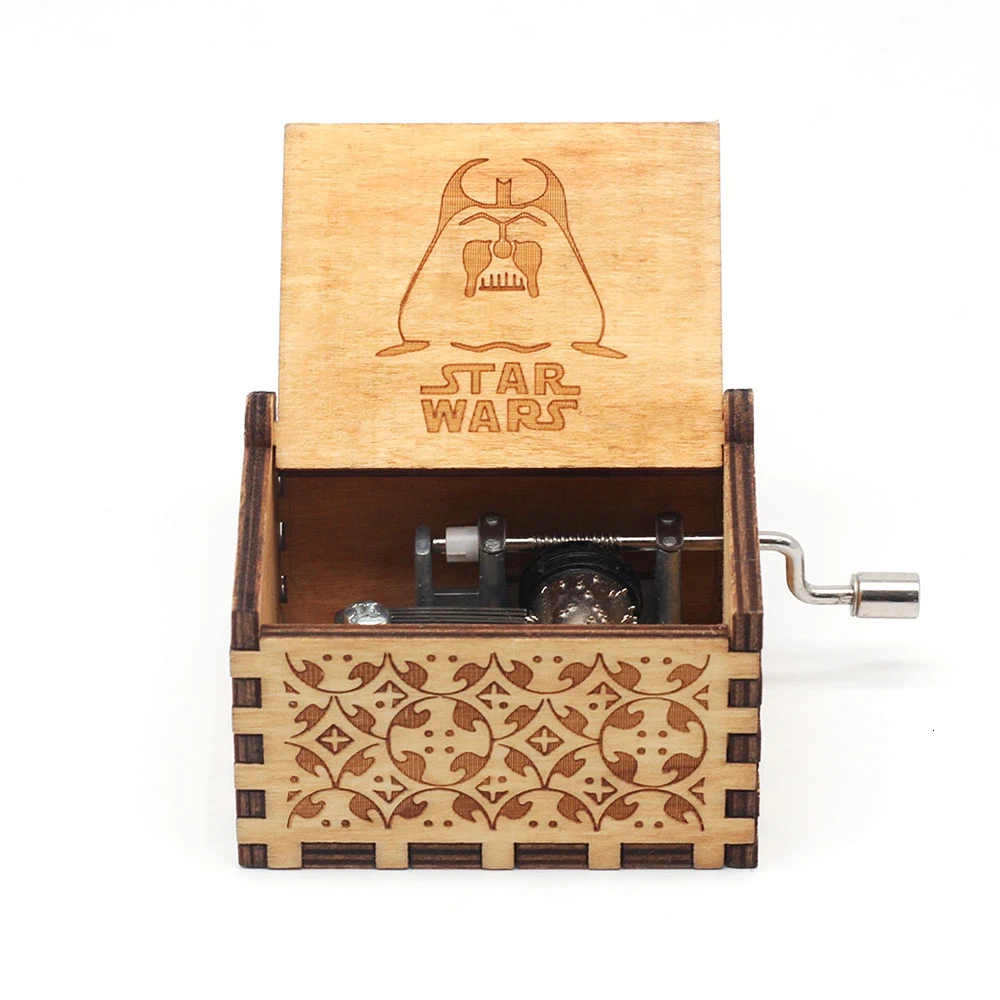 starwar Королева Горячая музыкальная шкатулка скульптура Деревянная ручная работа Звездные Войны Игра престолов подарок на день рождения другу - Цвет: starwar
