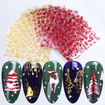 

Miji Mila Christmas Nail Decals Stickers Nail Decals Manicure Decorations 3D Art Nail Sticker Nail Sticker Foil Nail Art
