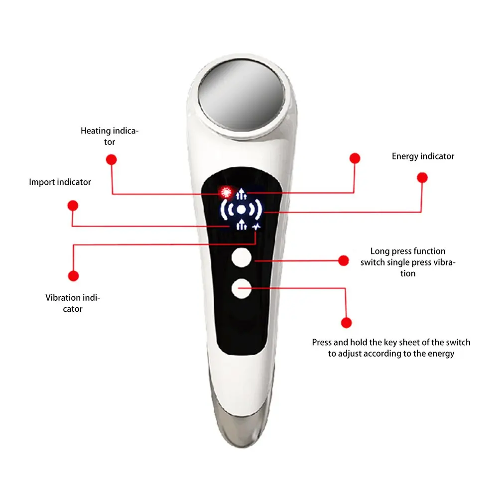  Ultrasonic Facial Body Cleaner Massager Massage Face Lift Skin Tightening Deep Cleansing Wrinkle Re
