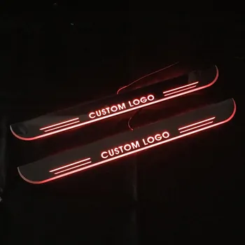 12V 2 피스 LED 도어 씰 라이트, 기아 그랜드 카니발 2012 2013 2014 플레이트 가드 통로 환영 자동차 스커프 Led 라이트 페달 라이트
