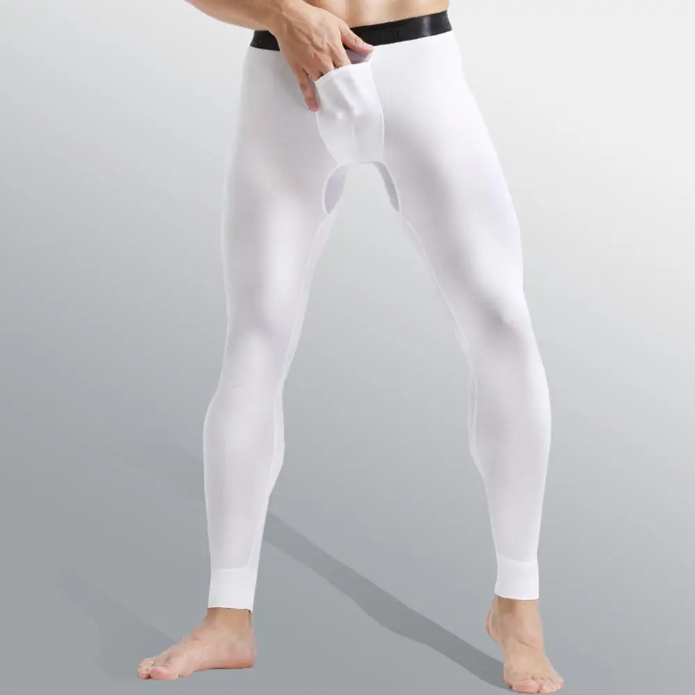 Зимняя Пижама hombre мужское сексуальное нижнее белье под брюки длинные термо брюки разделяющие пули тонкие Стрейчевые пижамы мужские пижамы o16