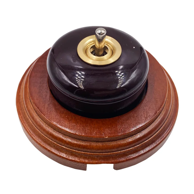 melhoria da casa redonda interruptor de alternância cerâmica lâmpada parede way way luz interruptor criativo