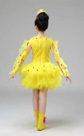 Желтый цыпленок костюмы для детей утка костюм птицы платье для девочек ...