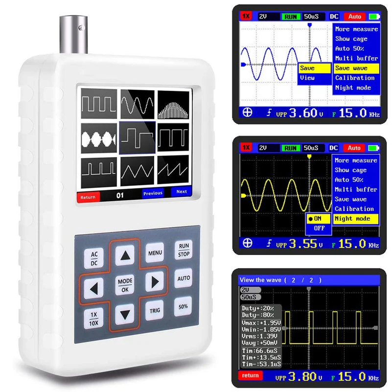 - Ru Warehouse Yeapook Handheld Digital Portable Mini Storage Oscilloscope Kit 5mhz Bandwidth 20msS Sampling Rate