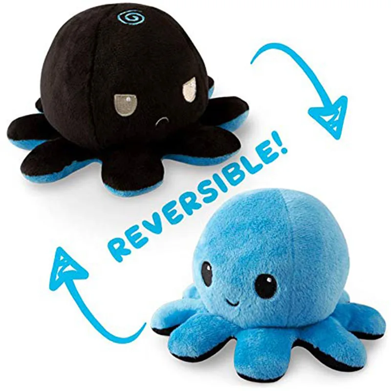 

Plush Octopus Doll Kids Baby Toys Creative Cute Octopus Toys Marine Double-Sided Flip Doll Soft Reversible Puzzle Pulpo Poulpe