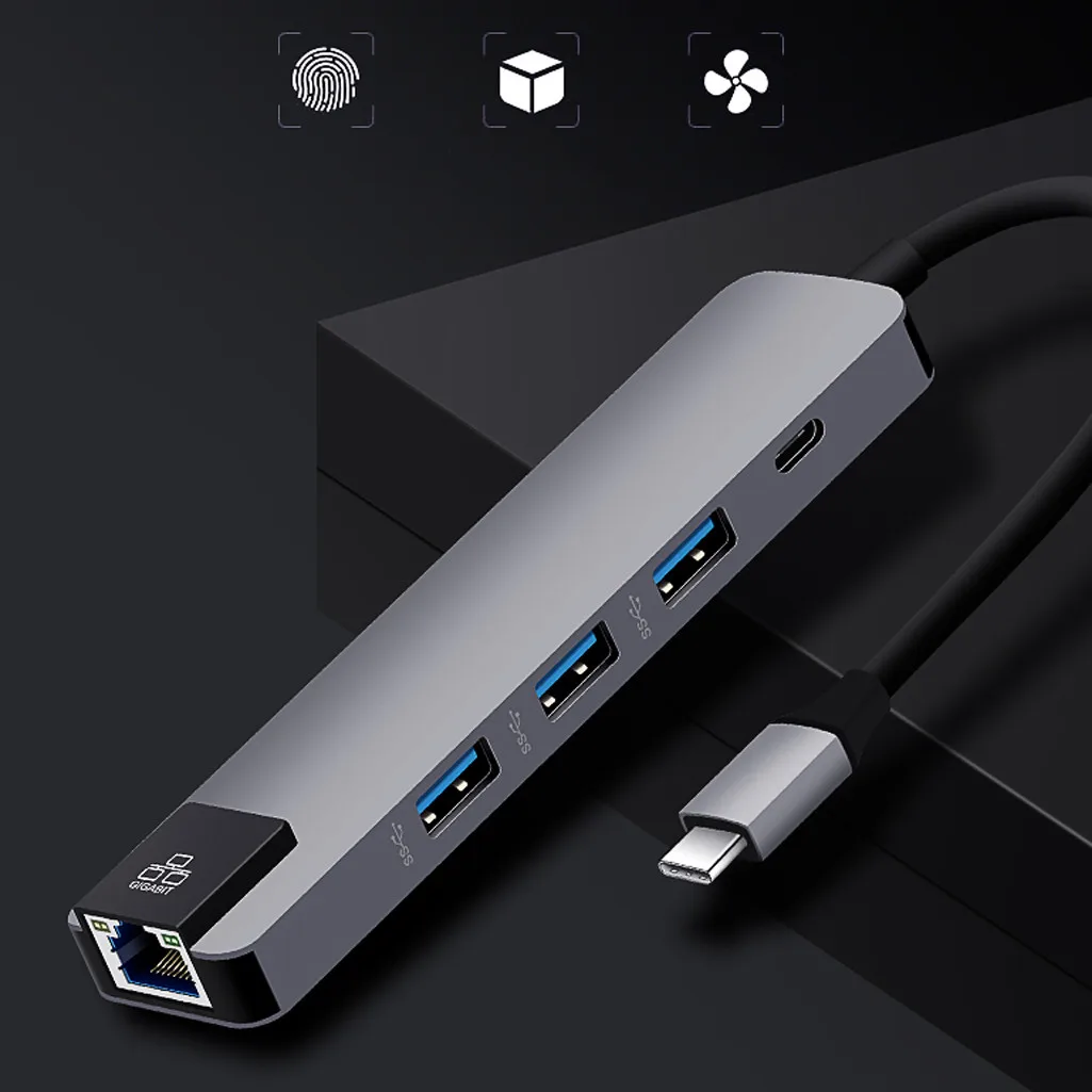 Heat-5in1 Кабель с разъемом USB типа C 4K Hdmi USB C Gigabit Ethernet RJ45 LAN адаптера переменного тока с 10/8/7/Vista Windows, M-переменного тока совместимого с операционной системой SD карта# G1
