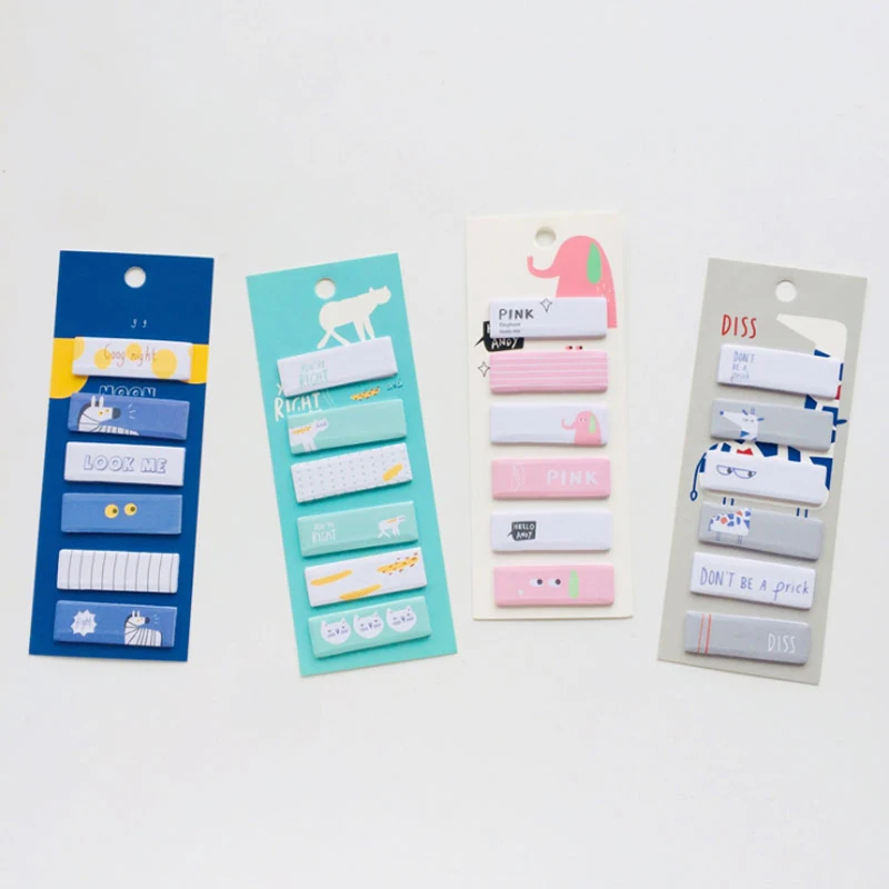 

30packs/lot Zoo Six Post-it Creative Office Novelty Sticky Notes Four Design Random School Supply
