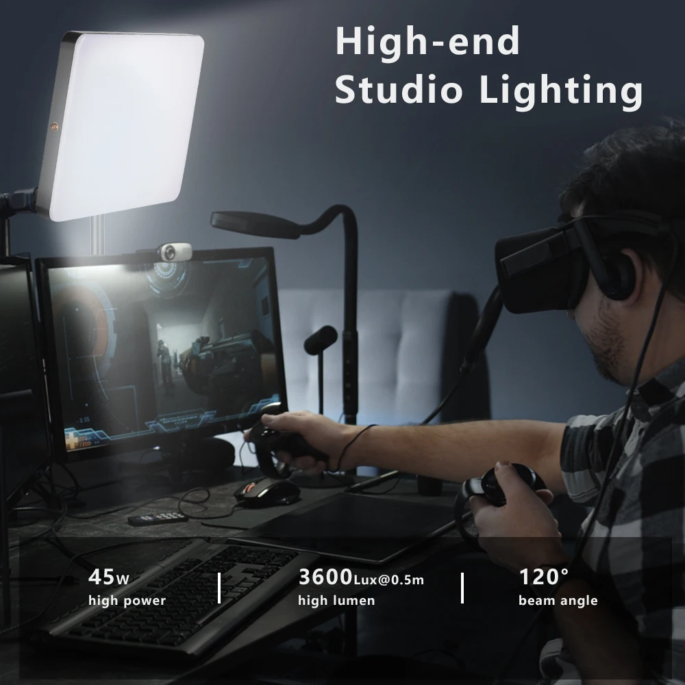 Painel de Preenchimento Luz para Tik Photo Light Vide Lâmpada Studio Tok Youtube Jogo Iluminação Vídeo Fotografia Pode Ser Escurecido M240 40w Led - Image 2