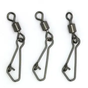BEST CHOICE ❤️ 50PCS Pike Fishing Swivels Accessories Connector Pin Bearing Rolling Swivel Stainless Steel Snap Fishhook Lure Swivels Tackle - discount item 25% OFF Sports & Entertainment