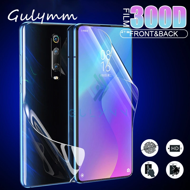 

300D Front + Back Full Cover Screen Protector For Xiaomi Mi 9T 9 SE A3 Lite Redmi Note 8 7 4X Pro Protection Soft Hydrogel Film
