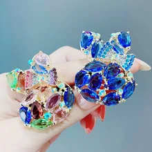 

Colorful Geometric Crystal Hair Ties Cartoon Elastic Hair Bands Rubber Band Hair Accessories For Girls Gum for Hair