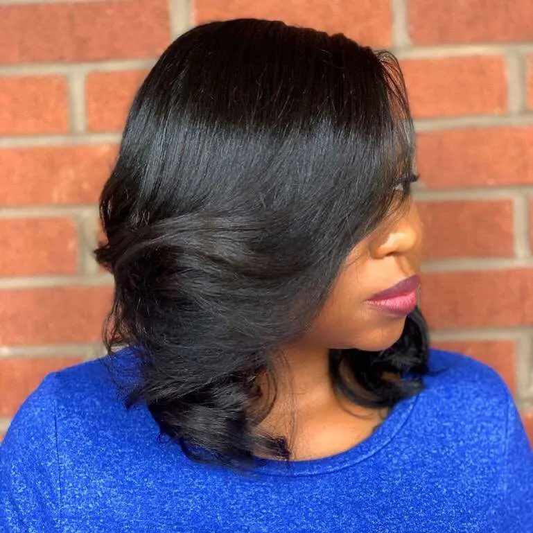 Peruvian Loose Wave Curly Human Hair Frontal Wig photo review