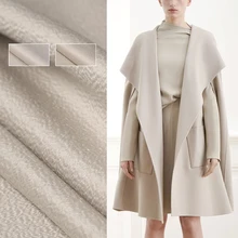 Роскошное Качество 155 см в ширину 680-700 г/м Вес двусторонний волнистые теплые детские джинсы с кашемиром серое длинное пальто Верхняя одежда ткань DE1168