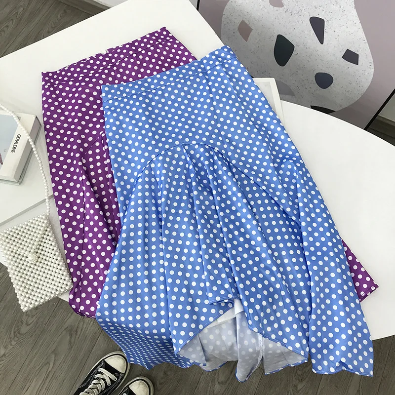 

Special Offer WOMEN'S Dress 2019 Autumn Korean-style High-waisted Dots Slimming A- line Skirt Fashion 10.31