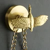 Animal Shape Solid Brass Hanging Coat Rack Clothes Display Racks Key hook Storage Hangers Wall Decorative Flower 3
