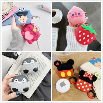 

Earphone Case For Huawei Freebuds 3 Case Cute Egg Dog Silicone Cartoon Fruit Cover For Huawei Freebuds 3 Pro Cases With Keychain