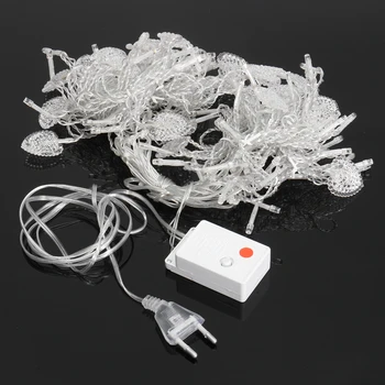 

2X 1.5M 6W Window Curtain Heart-Shaped LED Fairy String Light Christmas Wedding AC220V EU Plug