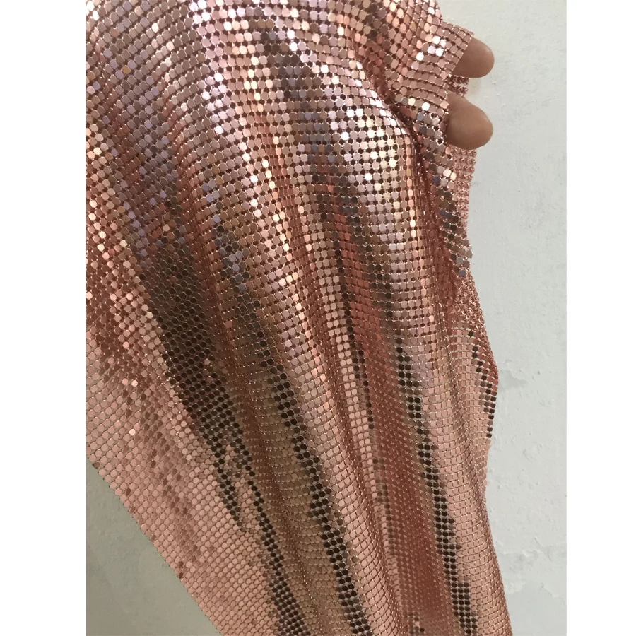 Rose Gold Metal Mesh Fabric