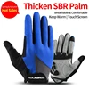 ROCKBROS Bicycle Gloves Breathable Comfortable Touch Screen SBR Plam Shockproof Full Finger Road Bike Gloves Cycling Equipment 1