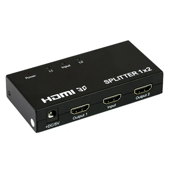 

HDMI Splitter 1 in 2 Way Splitter HDMI Supports 3D HDMI 1X2 o Splitter UK Plug