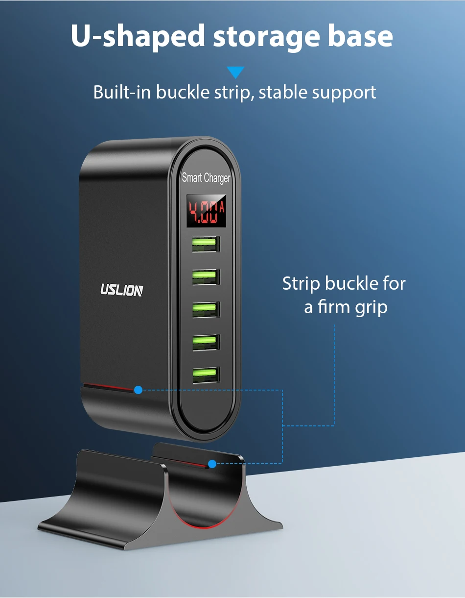 Display LED Multi Estação De Carregamento USB