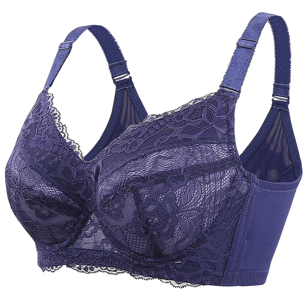 

Women's Full Figure Lightly Lined Underwire Lace Balconette Bra 34 36 38 40 42 44 46 48 B C D E F G H